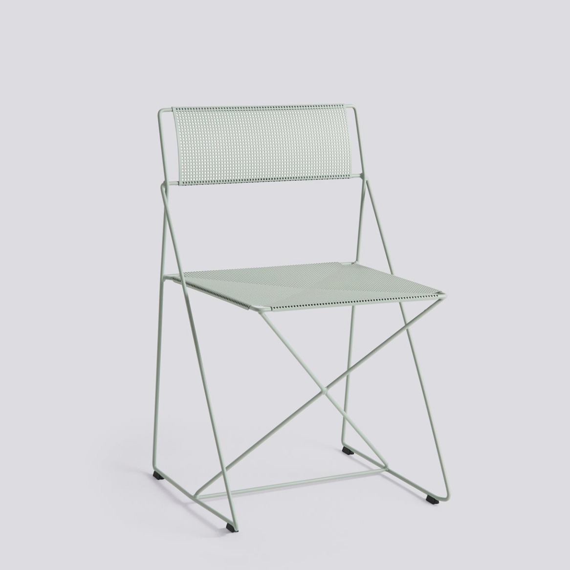 X-LINE CHAIR PALE LINDEN POWDER COATED STEEL BASE - PALE LINDEN POWDER COATED SEAT/BACK