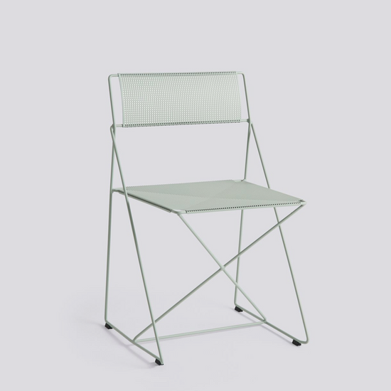 X-LINE CHAIR PALE LINDEN POWDER COATED STEEL BASE - PALE LINDEN POWDER COATED SEAT/BACK