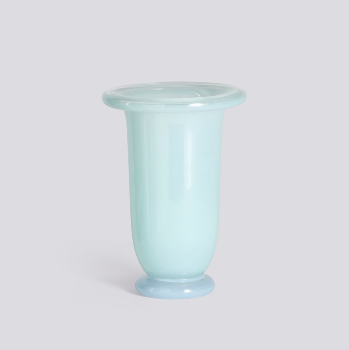 EMPIRE VASE-MEDIUM - ICE BLUE WITH LIGHT BLUE BASE