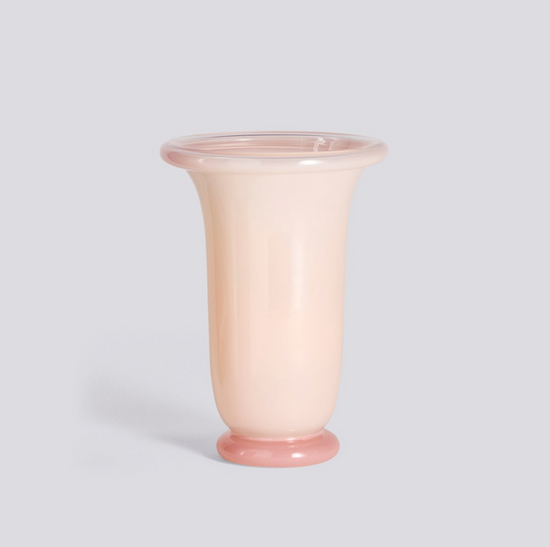 EMPIRE VASE-MEDIUM - LIGHT PINK WITH PINK BASE