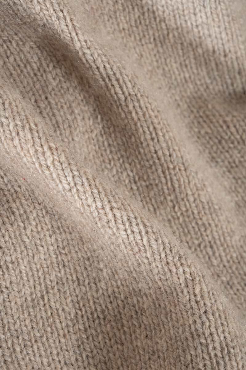 TOSCA - Women's Button Up Recycled Cashmere Cardigan - Beige Sabbia