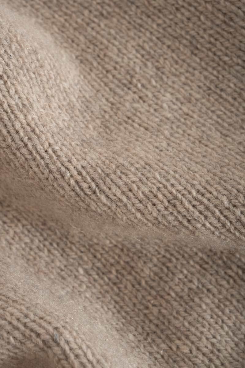 TOSCA - Women's Button Up Recycled Cashmere Cardigan - Beige Sabbia