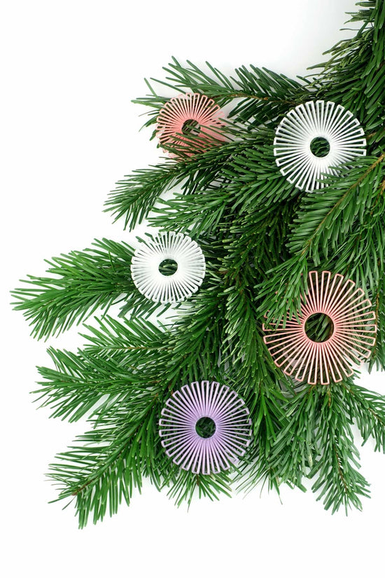 Ornaments - Decorative Hangers - Grapefruit Pink, Lavender Violet & Snow White