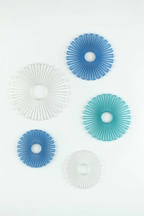 Ornaments - Decorative Hangers - Steel Blue, Snow White & Turquoise