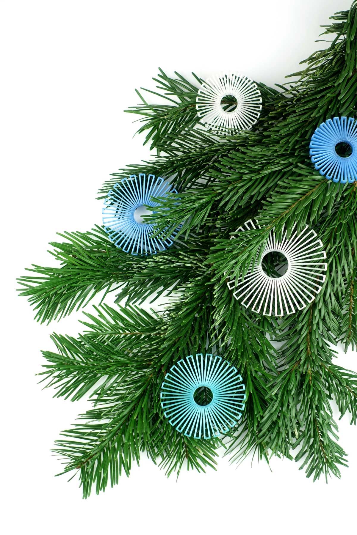 Ornaments - Decorative Hangers - Steel Blue, Snow White & Turquoise