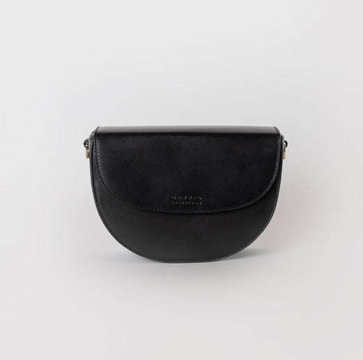 Ava Crossbody Saddle Bag - Two Straps - Black