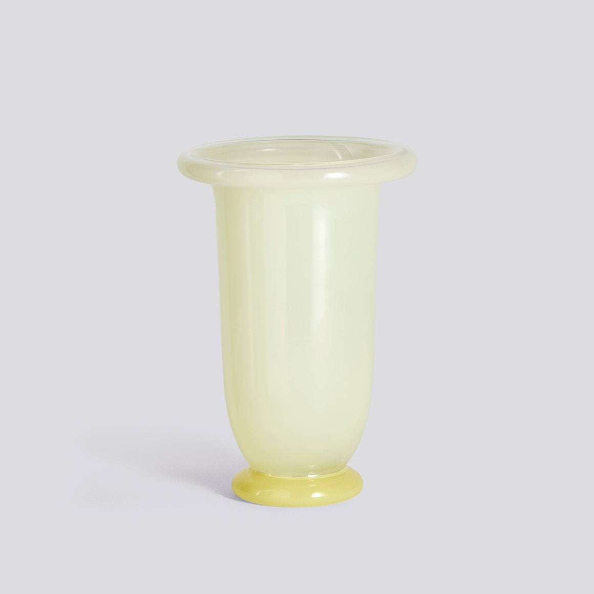 EMPIRE VASE - MEDIUM - LIME YELLOW WITH DARK LIME BASE
