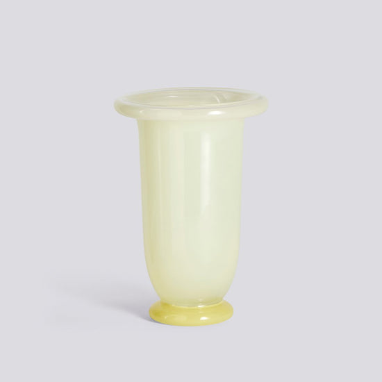EMPIRE VASE - MEDIUM - LIME YELLOW WITH DARK LIME BASE