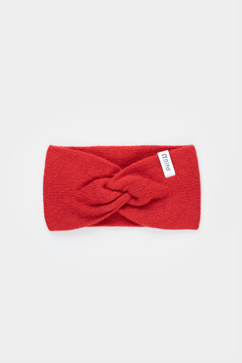 NADIA - Recycled Cashmere Headband - Red Papavero