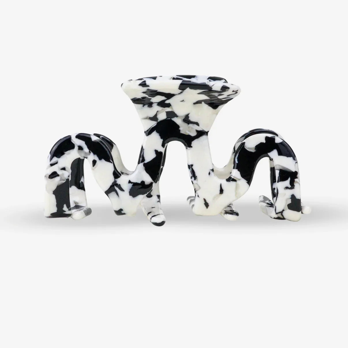 Hair Clip- Grand Wave - Black Marble