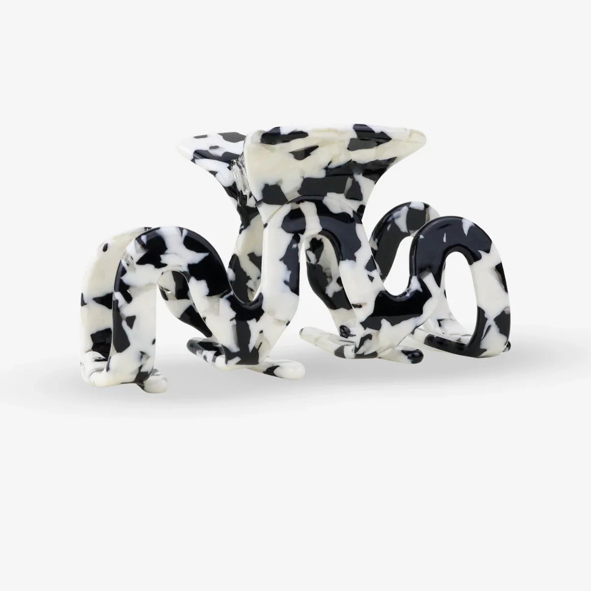 Hair Clip- Grand Wave - Black Marble