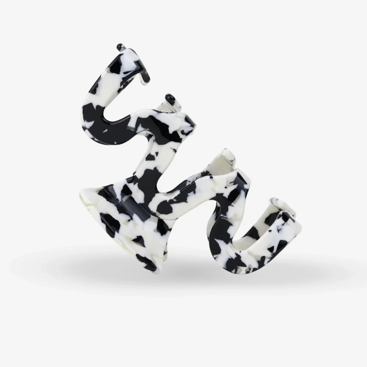 Hair Clip- Grand Wave - Black Marble