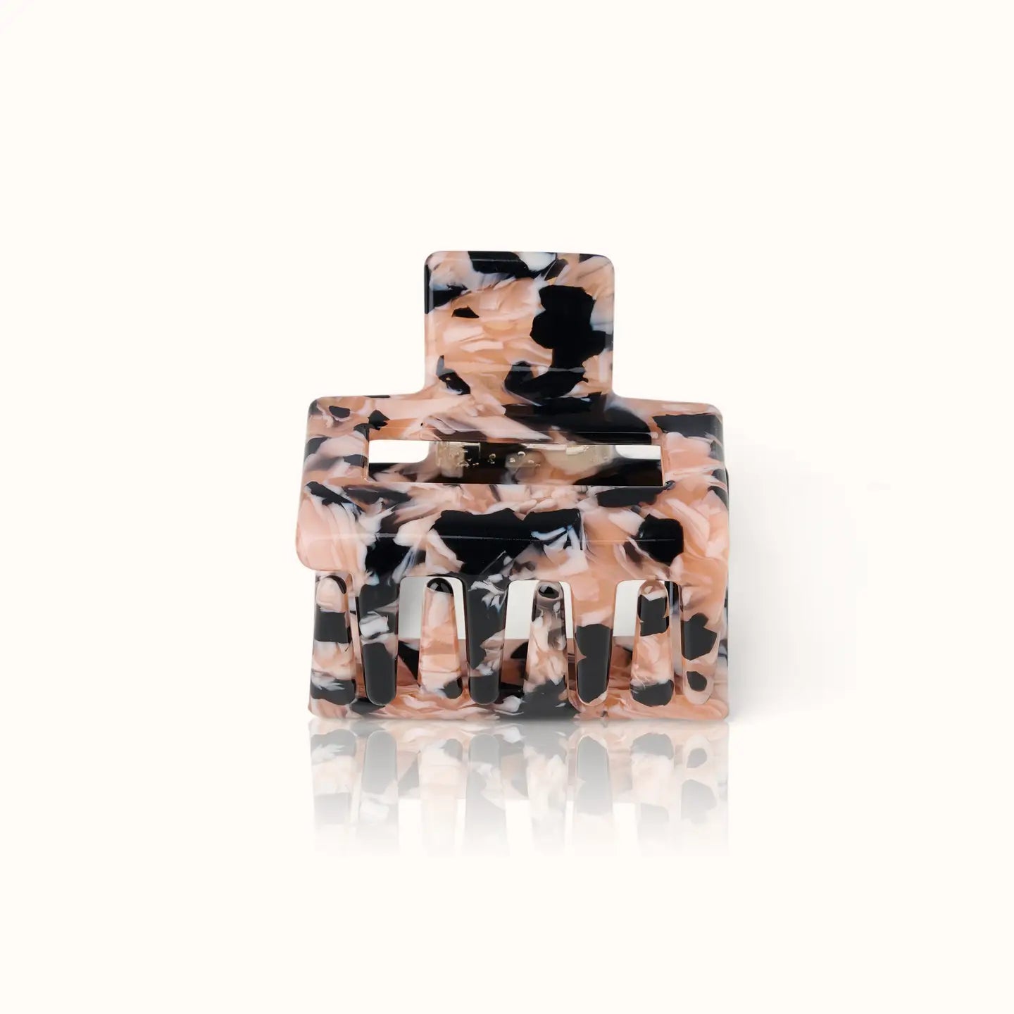 Square Hair Clip - Marble