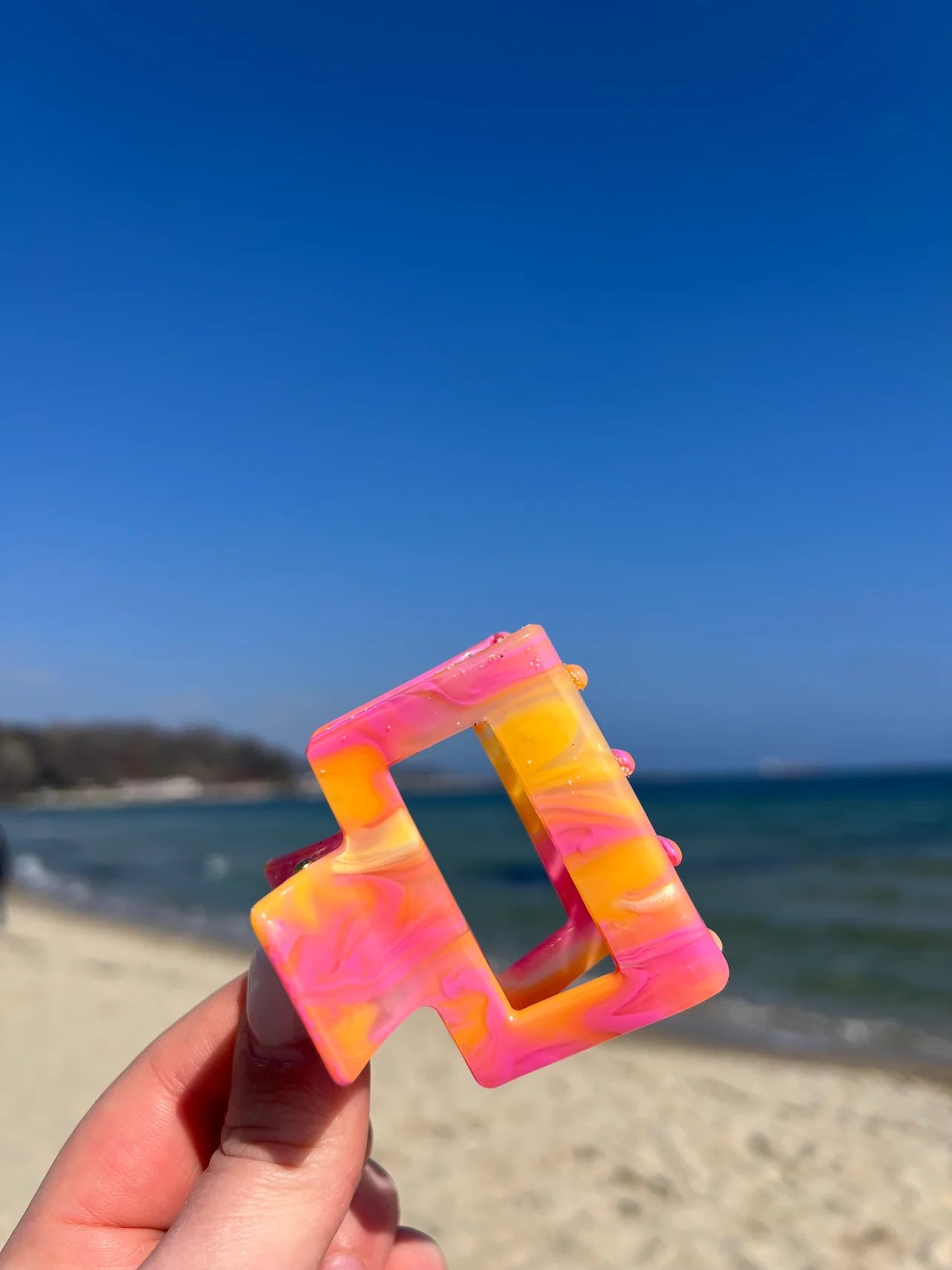 Square Hair Clip - Sorbet