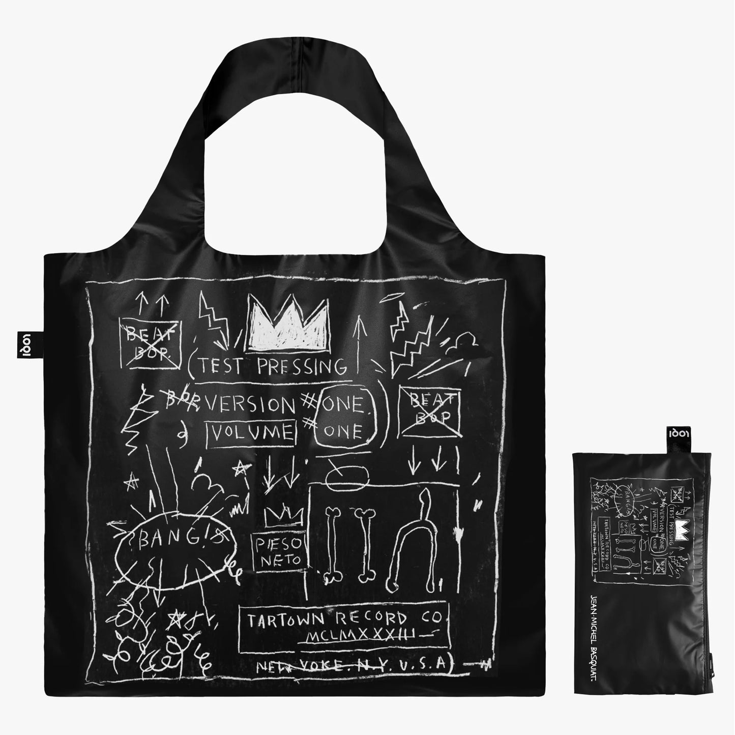 JEAN-MICHEL BASQUIAT Crown - Black Metallic Bag