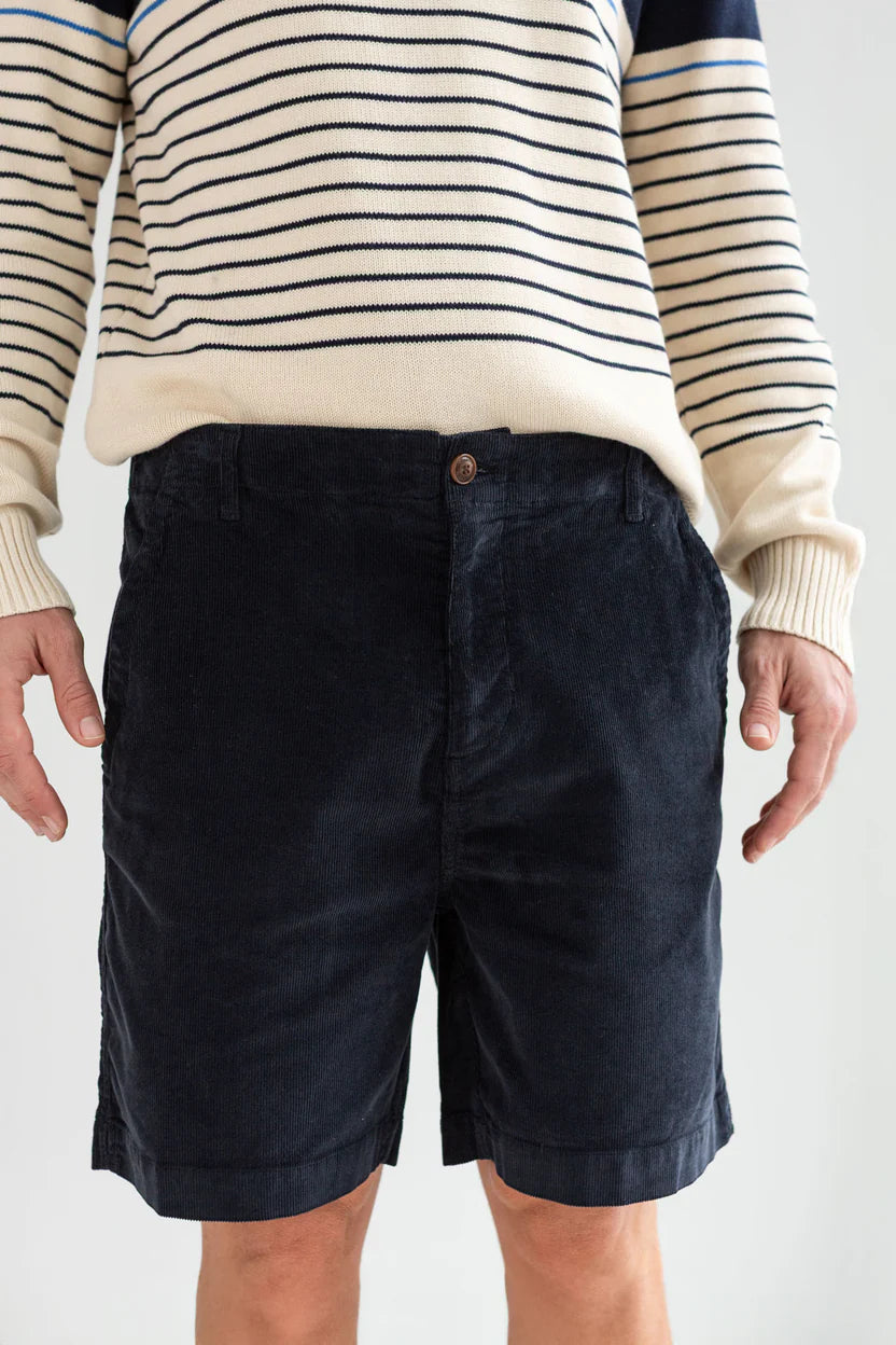 Kabak Micro Corduroy Shorts — Dark Navy