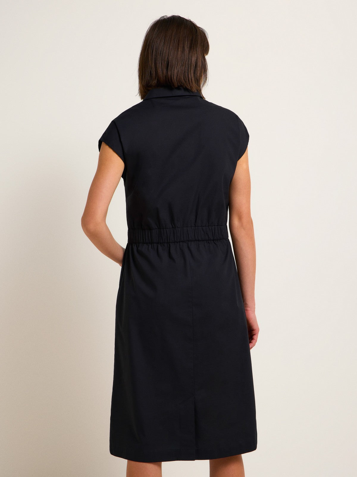 DRESS WITH MOCK NECK (GOTS) made of organic cotton - Black