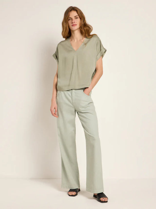 BLOUSE SHIRT made of Tencel™ Lyocell - Aqua Grey