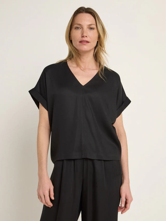 BLOUSE SHIRT made of Tencel™ Lyocell - Black