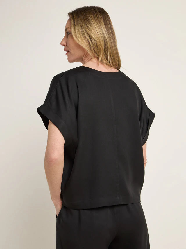 BLOUSE SHIRT made of Tencel™ Lyocell - Black