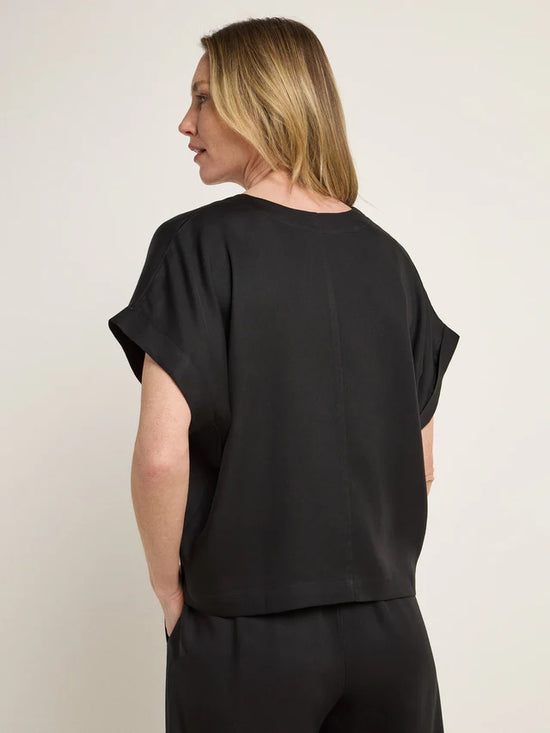 BLOUSE SHIRT made of Tencel™ Lyocell - Black