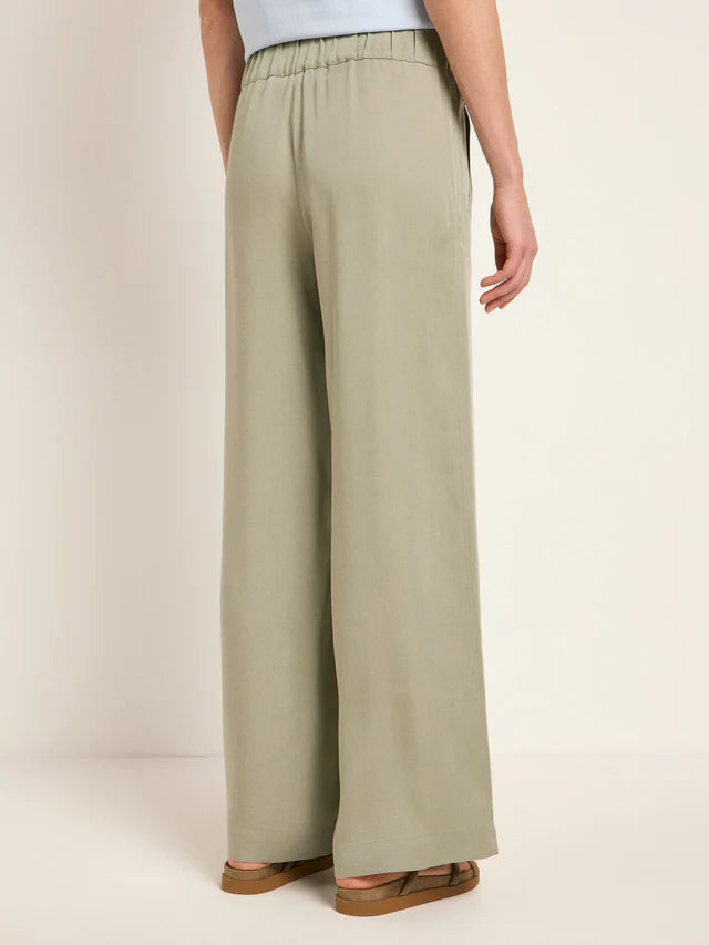 Wide-leg pants made from Tencel™ Lyocell - Aqua Grey