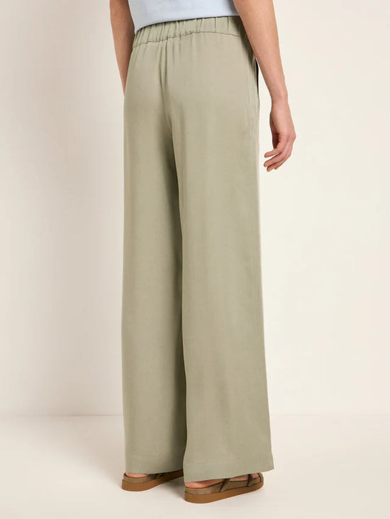 Wide-leg pants made from Tencel™ Lyocell - Aqua Grey