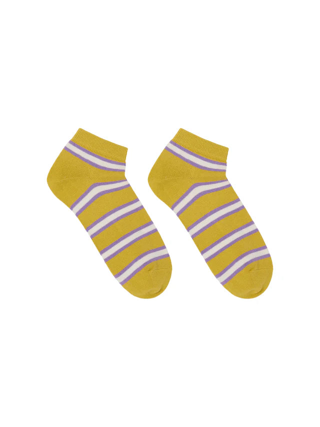 Sneaker Socks GOTS - Kiwi/Off White