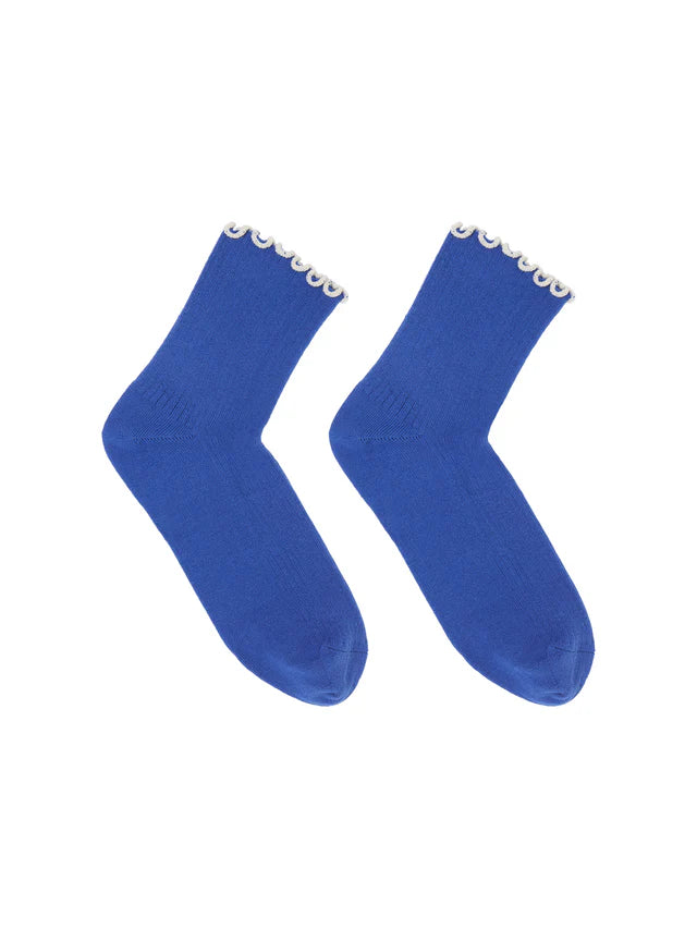 Socks with ruffles (GOTS) - Lapis