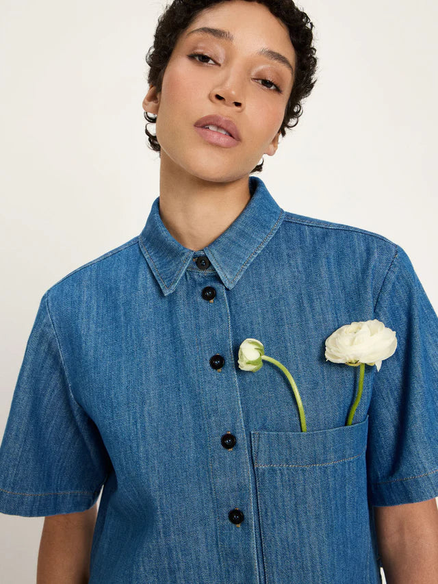 Denim shirt (GOTS) - Mid Blue Denim