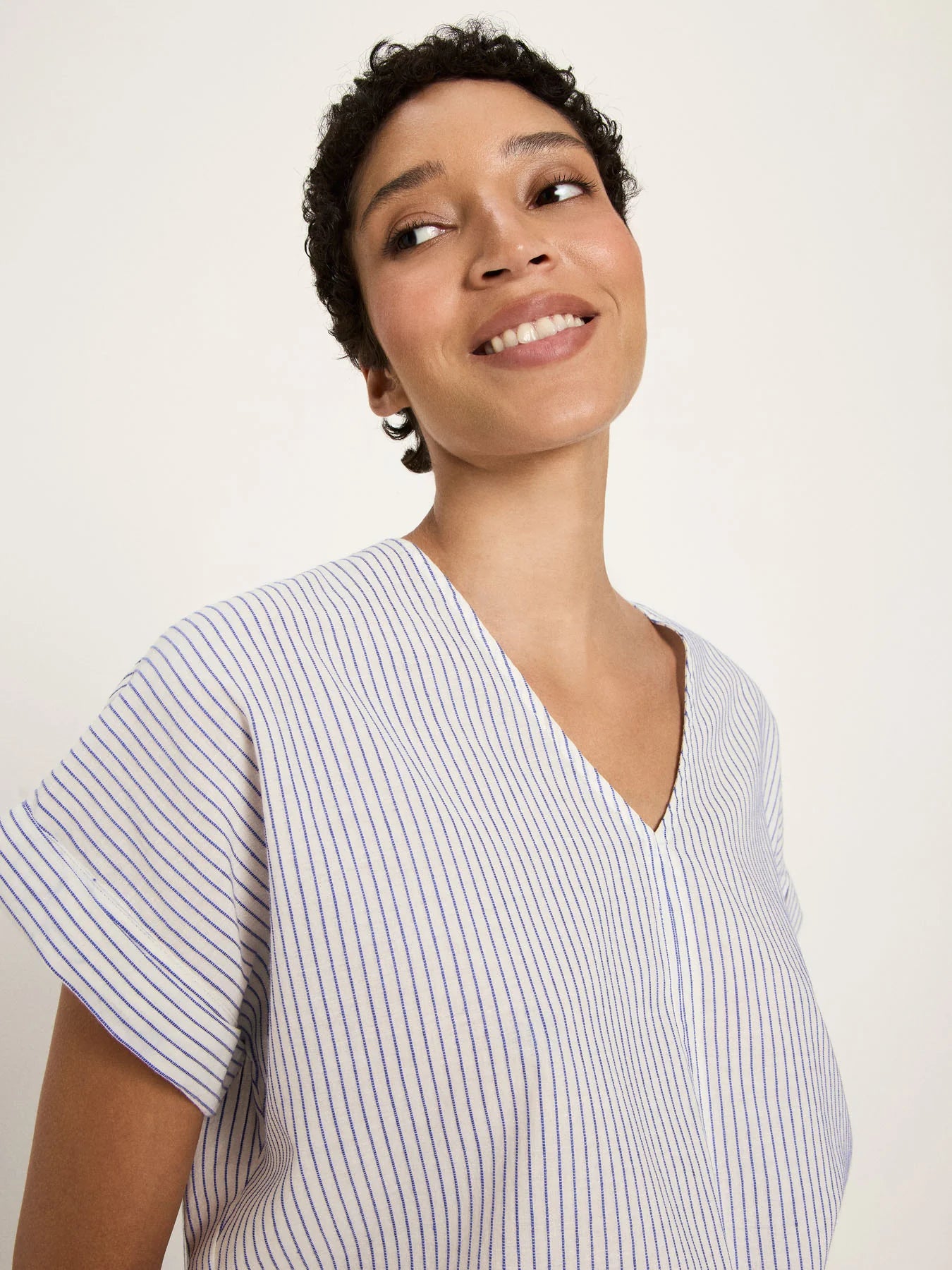 Blouse Shirt (GOTS) Made from Organic Cotton, Viscose & Linen