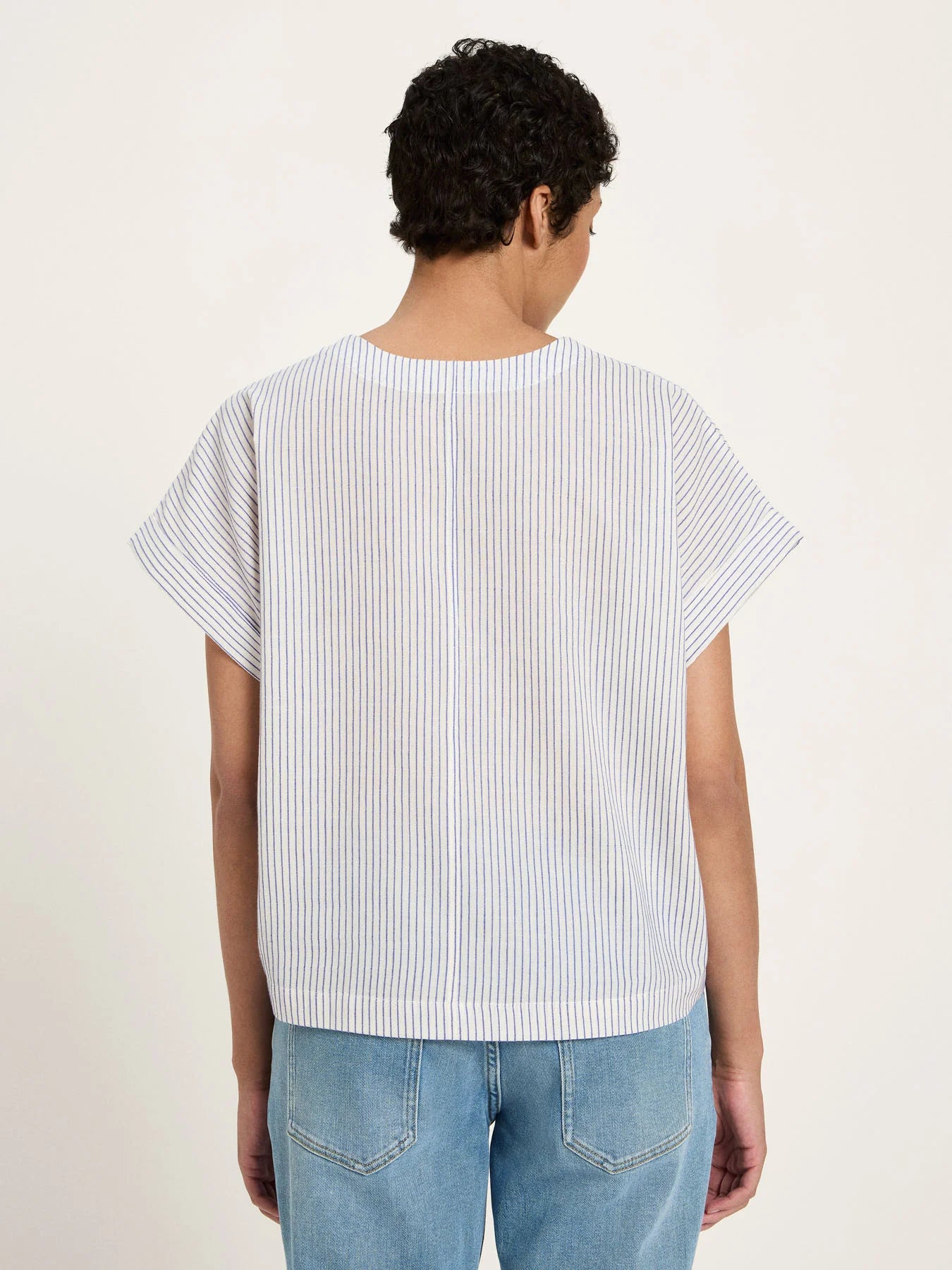 Blouse Shirt (GOTS) Made from Organic Cotton, Viscose & Linen