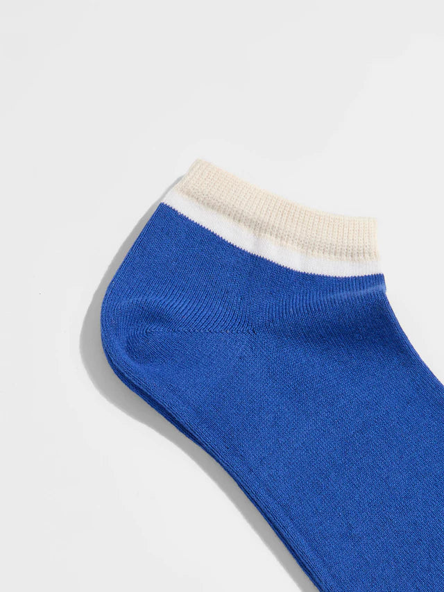 Sneaker Socks GOTS - Lapis/Cream