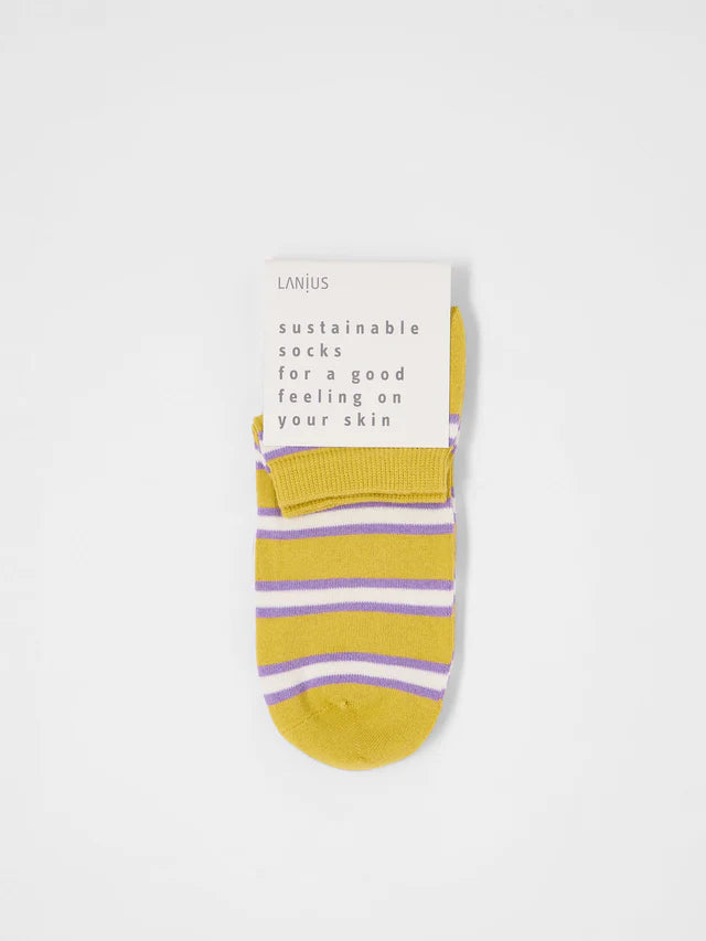 Sneaker Socks GOTS - Kiwi/Off White