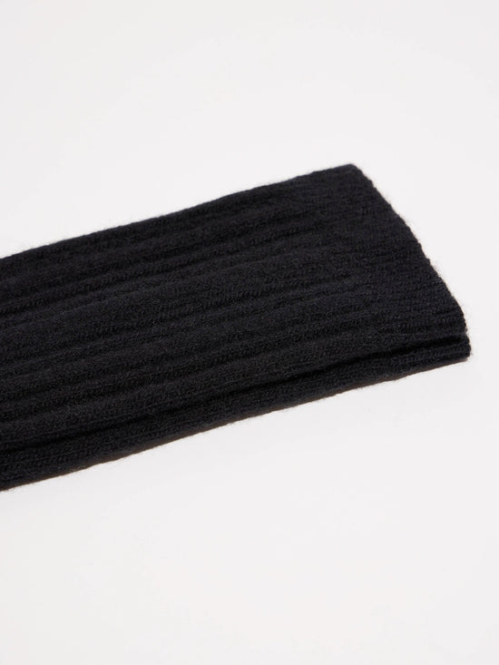 Rib Knit Wool Socks GOTS - Midnight Melange