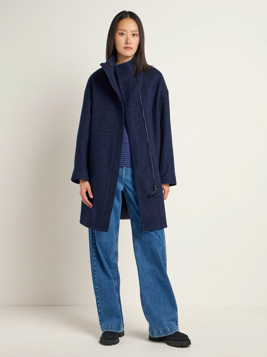 OVERSIZED WOOL COAT (GOTS) - Midnight