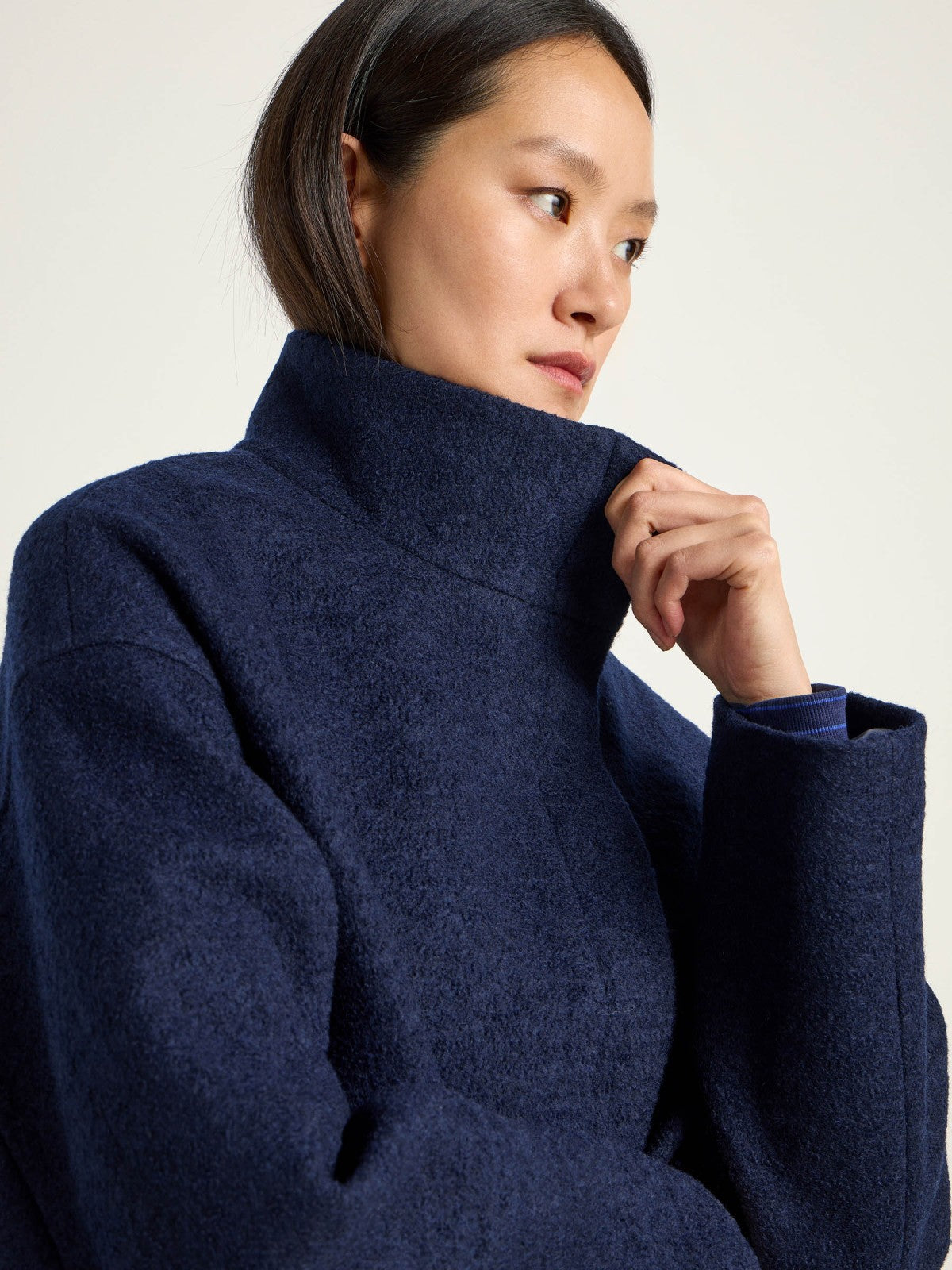 OVERSIZED WOOL COAT (GOTS) - Midnight