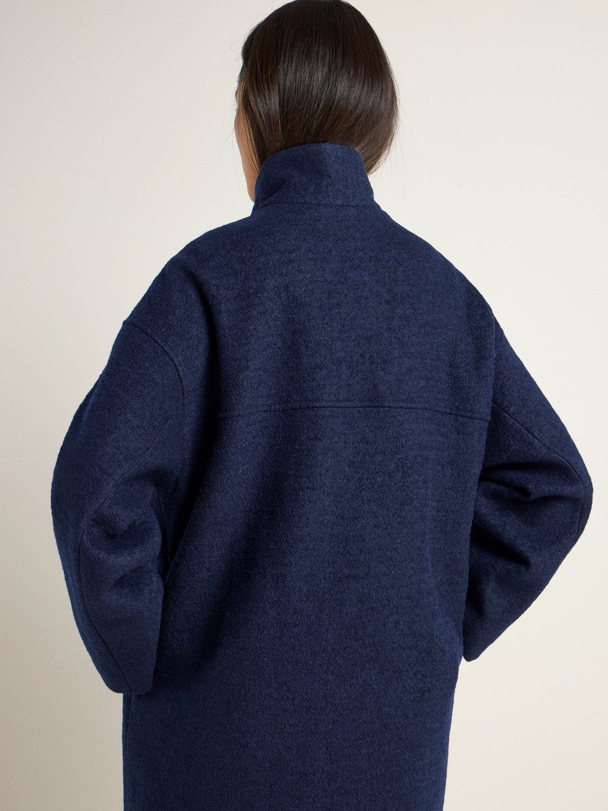 OVERSIZED WOOL COAT (GOTS) - Midnight