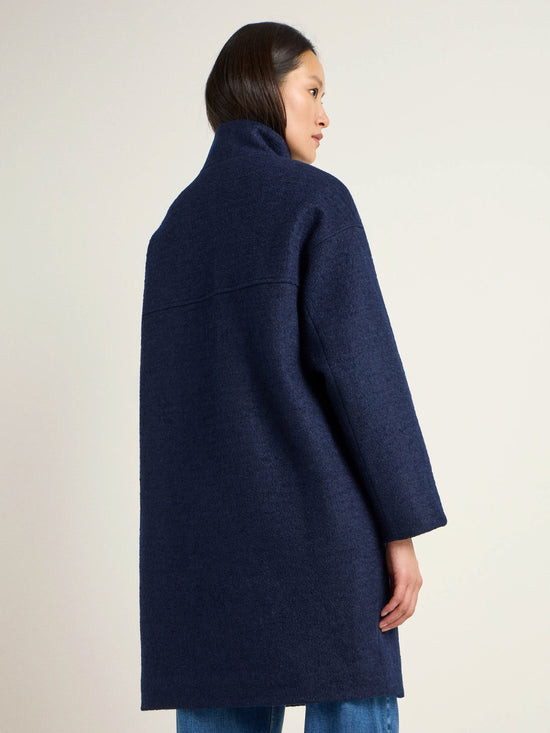 OVERSIZED WOOL COAT (GOTS) - Midnight