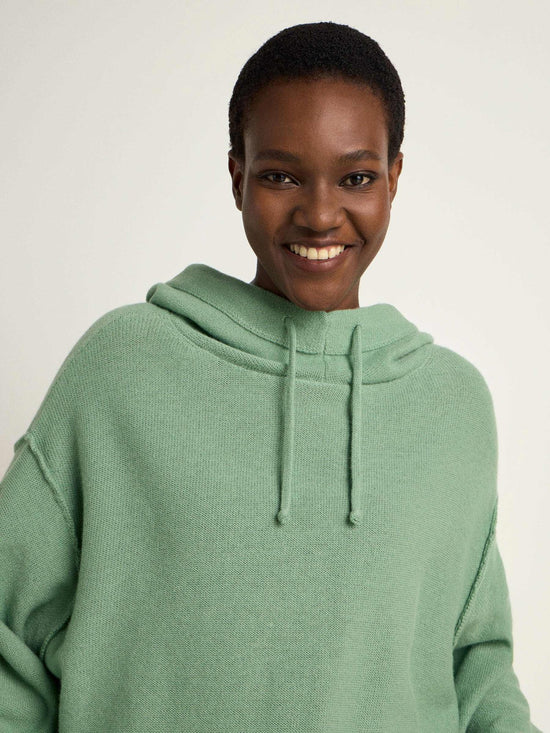 SWEATER WITH HOOD - Sage