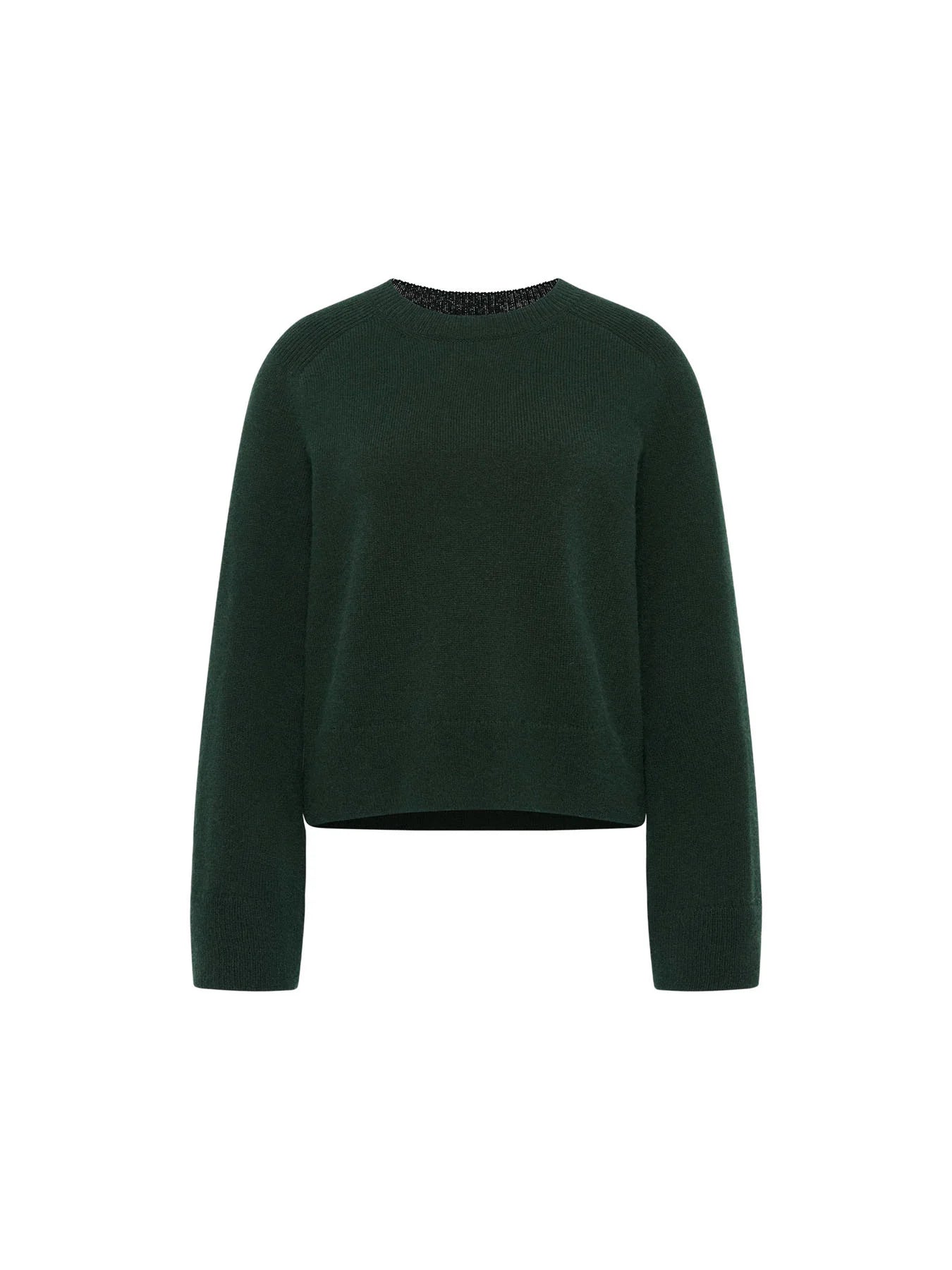 CROPPED PULLOVER GOTS - FOREST MELANGE