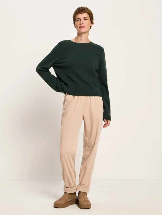 CROPPED PULLOVER GOTS - FOREST MELANGE