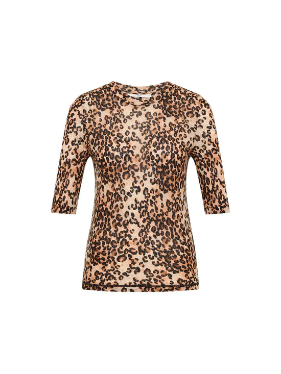 Stand-Up Collar Shirt made of TENCEL™ - Leo Print