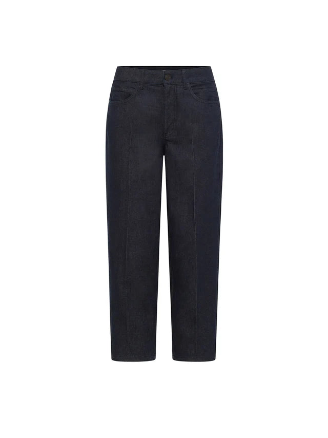 TAPERED JEANS (GOTS) - Black Blue Denim