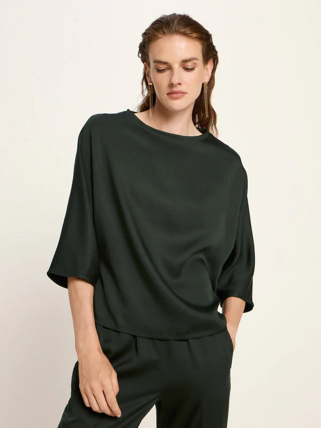 3/4 sleeve blouse made from TENCEL™ - Forest