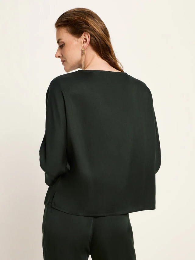 3/4 sleeve blouse made from TENCEL™ - Forest