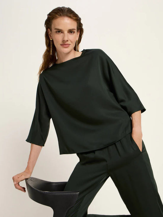3/4 sleeve blouse made from TENCEL™ - Forest