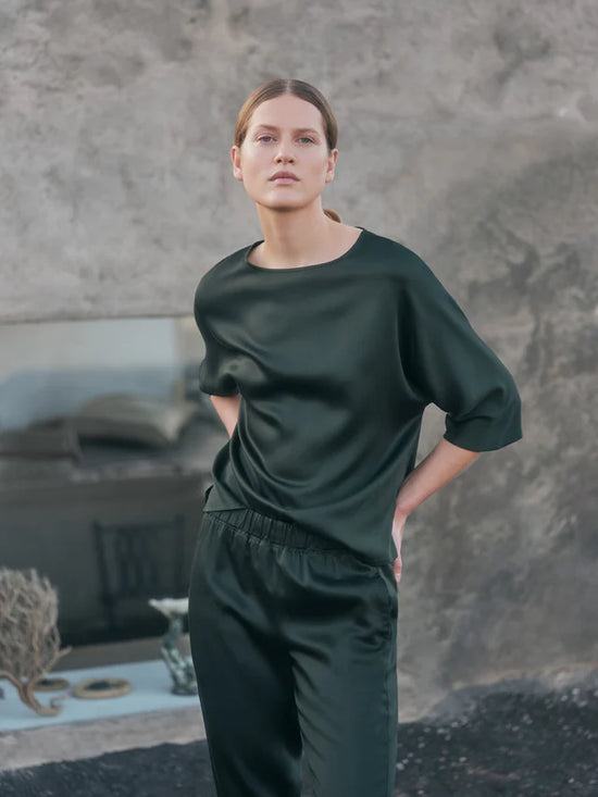 3/4 sleeve blouse made from TENCEL™ - Forest