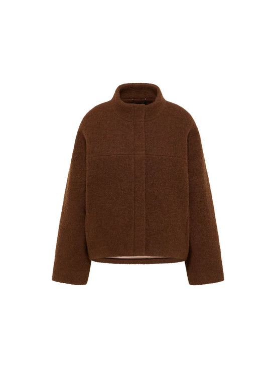 BOUCLE JACKET (GOTS) - Brown