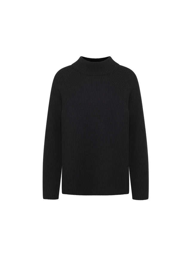 RIBBED SWEATER (GOTS) - Black